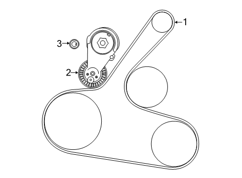 2023 Nissan Altima BELT-FAN & ALTERNATOR Diagram for 11720-9HF0A