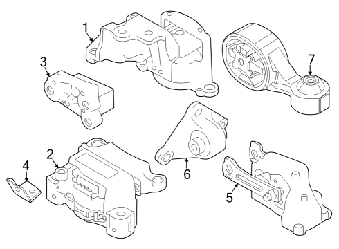 2021 Nissan Altima Engine & Trans Mounting Diagram 2