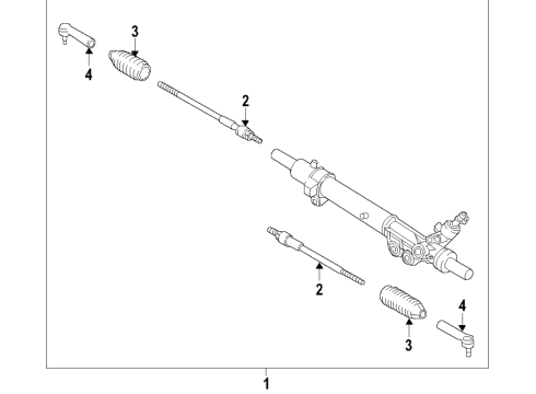 2021 Nissan Titan P/S Pump & Hoses, Steering Gear & Linkage Diagram 1