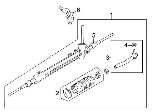 2022 Nissan Rogue Sport Steering Column & Wheel, Steering Gear & Linkage Diagram 3