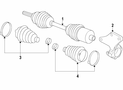 2020 Nissan Pathfinder Axle Shafts & Joints, Drive Axles Diagram