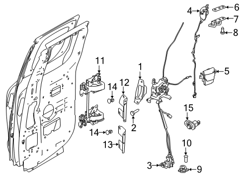 2021 Nissan Titan Rear Door Diagram 4