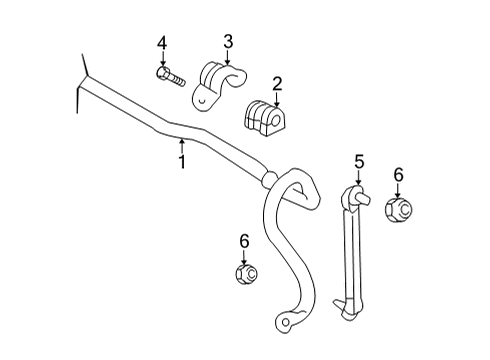 2020 Nissan Versa Stabilizer Bar & Components - Front Diagram