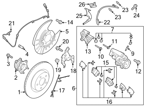 2023 Nissan ARIYA CONTROLLER ASSY-BRAKE Diagram for 46007-5MS0B