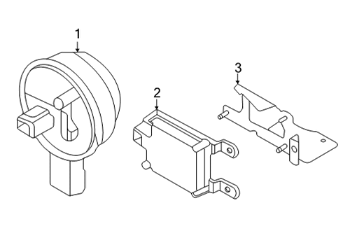 2021 Nissan Versa Electrical Components - Front Bumper Diagram