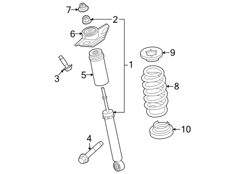 2023 Nissan ARIYA SHOCK ABSORBER KIT-REAR Diagram for E6210-5MP1D