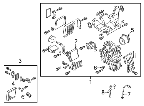 2020 Nissan NV Heater Core & Control Valve Diagram