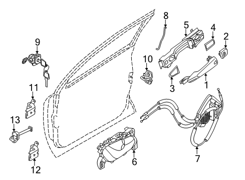 2020 Nissan Rogue Sport Front Door Diagram 2