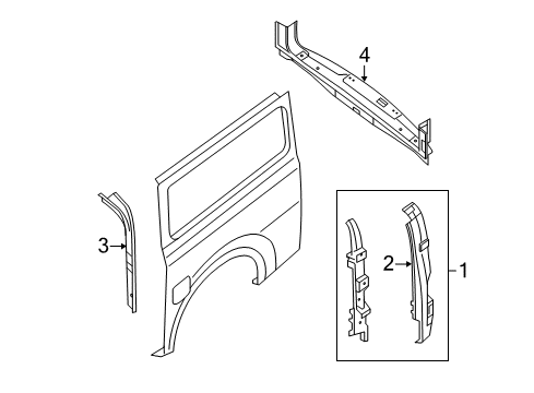 2020 Nissan NV Rear Body Diagram 2