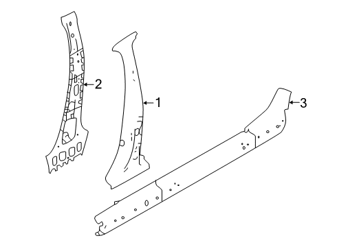 2021 Nissan Altima Center Pillar & Rocker Diagram