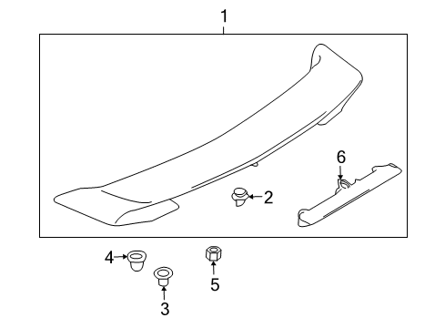 2020 Nissan GT-R Rear Spoiler Diagram 2