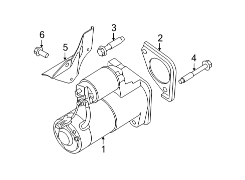 2011 Nissan Pathfinder Motor Assembly-Starter REMAN Diagram for 2330M-1CA0ARW