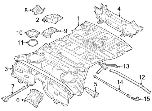 2023 Nissan Z Rear Floor & Rails Diagram 1