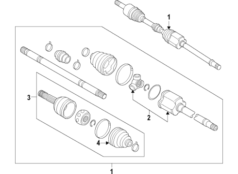 2020 Nissan Rogue Sport Drive Axles, Propeller Shaft Diagram