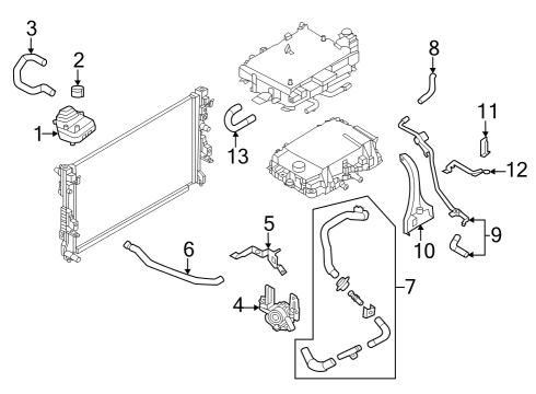 2023 Nissan ARIYA Hoses, Lines & Pipes Diagram 1