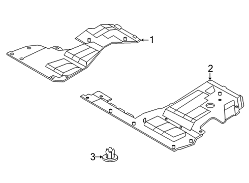 2022 Nissan Pathfinder Splash Shields Diagram