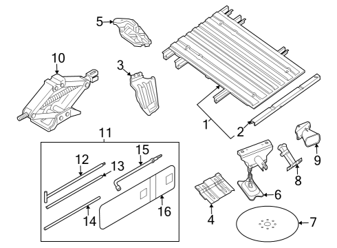 2022 Nissan Frontier Spare Tire Carrier, Floor Diagram 2