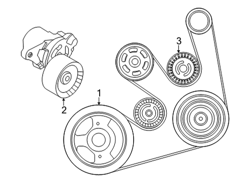 2022 Nissan Rogue Belt-Fan & ALTERNATOR Diagram for 11720-6RC0A