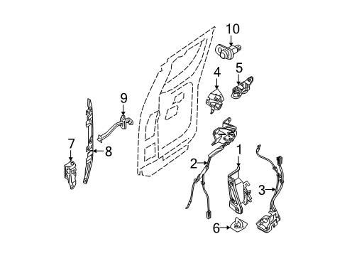 2021 Nissan Frontier Lock & Hardware Diagram 3