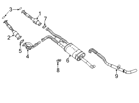 2021 Nissan NV 3500 Exhaust Components Diagram 2