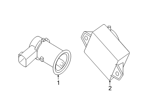 2021 Nissan Frontier Parking Aid Diagram