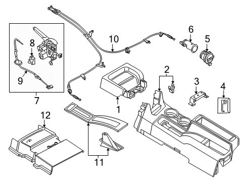 2021 Nissan NV Console Diagram