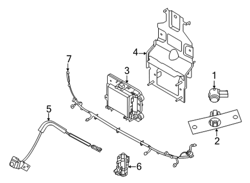 2022 Nissan Pathfinder Bracket-Distance Sensor Diagram for 28452-6TA0A