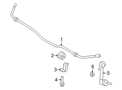 2020 Nissan Armada Rear Suspension Components, Lower Control Arm, Upper Control Arm, Ride Control, Stabilizer Bar Diagram 3