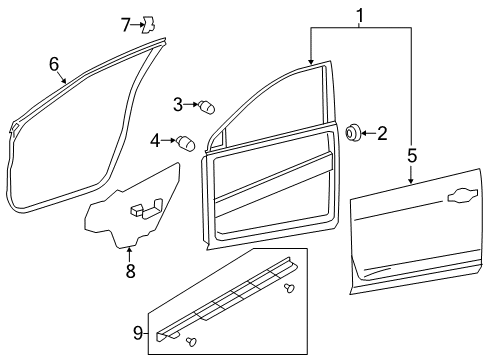 2021 Nissan Rogue Sport Door & Components Diagram 1