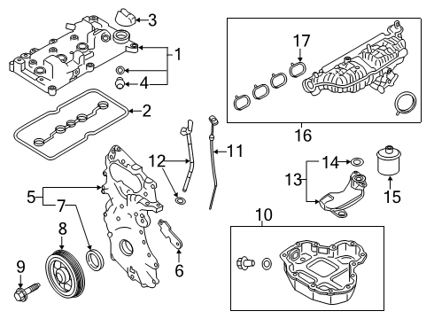 2024 Nissan Altima GASKET-MANIFOLD TO CYLINDER HEAD Diagram for 14035-5NA0B