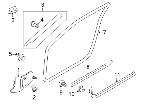 2020 Nissan GT-R Interior Trim - Pillars, Rocker & Floor Diagram