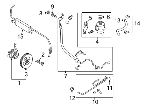 2021 Nissan Titan P/S Pump & Hoses, Steering Gear & Linkage Diagram 2