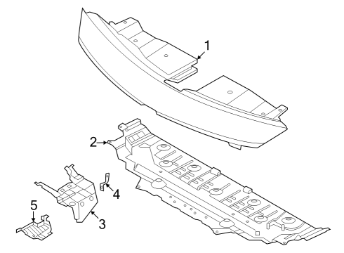 2023 Nissan ARIYA Under Cover & Splash Shields Diagram 1