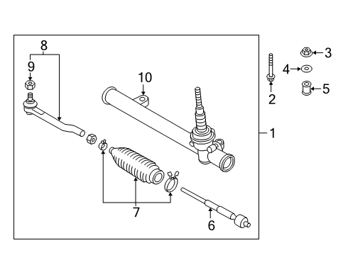 2021 Nissan Kicks Steering Column & Wheel, Steering Gear & Linkage Diagram 3