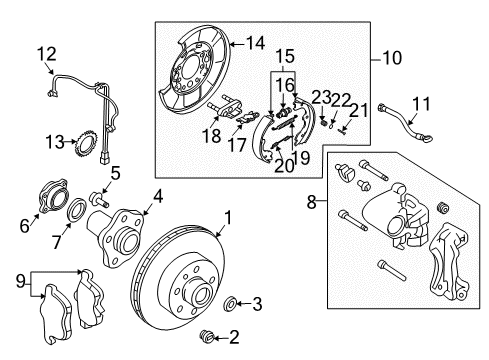 2007 Nissan 350Z PAD KIT - DISC BRAKE Diagram for D1060-1NC1B