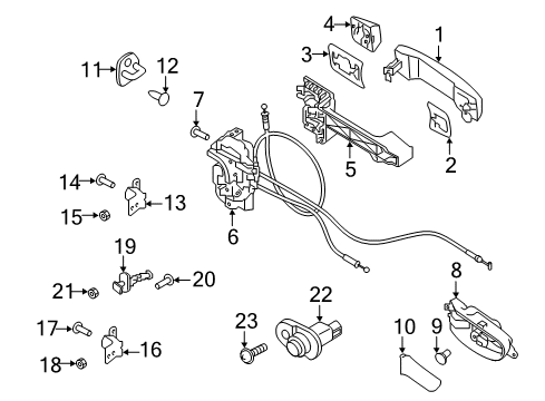 2021 Nissan Titan Rear Door Diagram 3