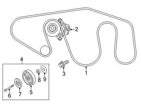 2020 Nissan NV Belts & Pulleys Diagram