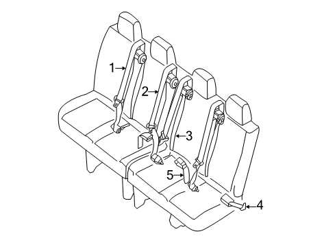 2021 Nissan NV 3500 Seat Belt Diagram 2