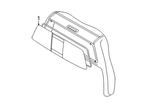 2024 Nissan Frontier Glass & Hardware - Back Glass Diagram 2