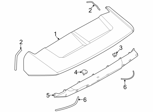 2023 Nissan ARIYA Rear Spoiler Diagram