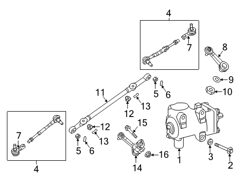 2021 Nissan Titan Steering Column & Wheel, Steering Gear & Linkage Diagram 3