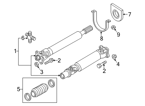 2020 Nissan Titan Drive Shaft - Rear Diagram 1