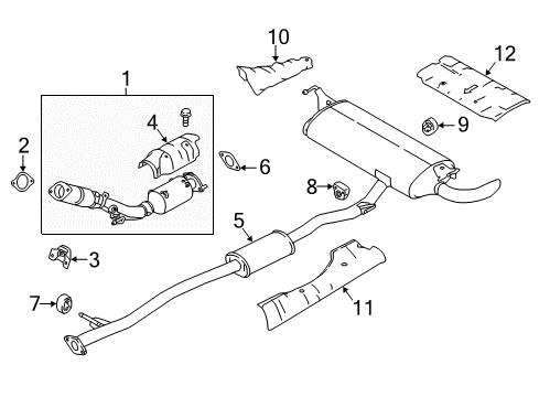 2020 Nissan Rogue Sport Exhaust Components Diagram