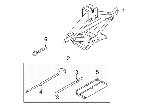 2021 Nissan Versa Jack & Components Diagram