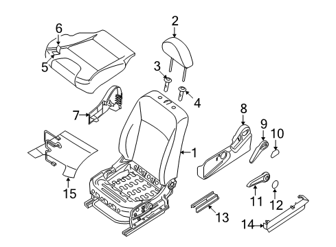 Frame Assembly-Front Seat Back Diagram for 87651-ZJ69A