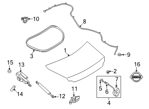 2020 Nissan GT-R Trunk Diagram 3