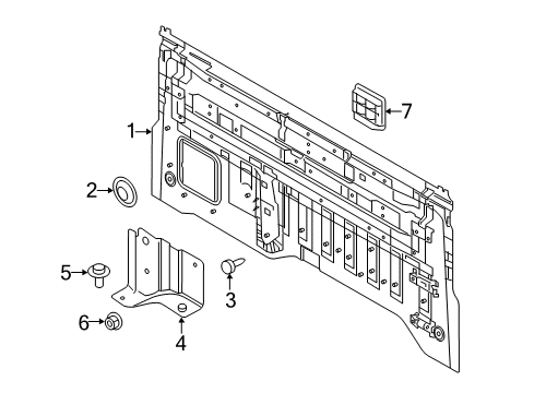 2021 Nissan Titan Back Panel Diagram 1