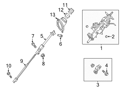 2020 Nissan NV Steering Column & Wheel, Steering Gear & Linkage Diagram 2