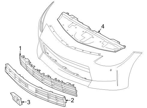 2023 Nissan Z Grille & Components Diagram