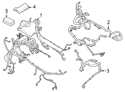 2023 Nissan ARIYA HARNESS-MOTOR ROOM Diagram for 24012-5MP0C